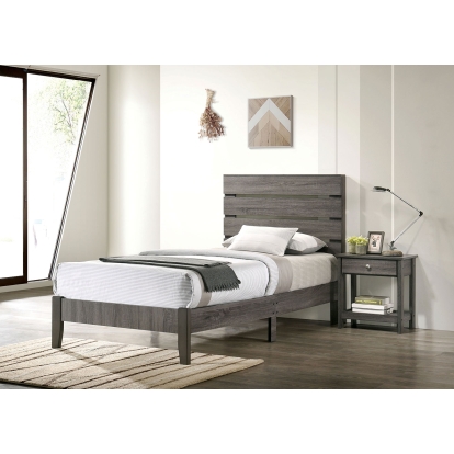 Flagstaff Gray Twin Bed Model CM7176T by Furniture of America