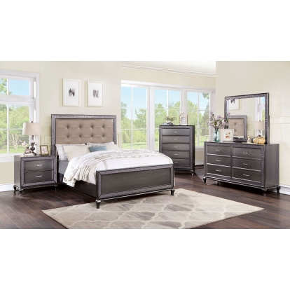 Onyxa Graphite Queen Bed Model CM7198GY-Q-BED by Furniture of America