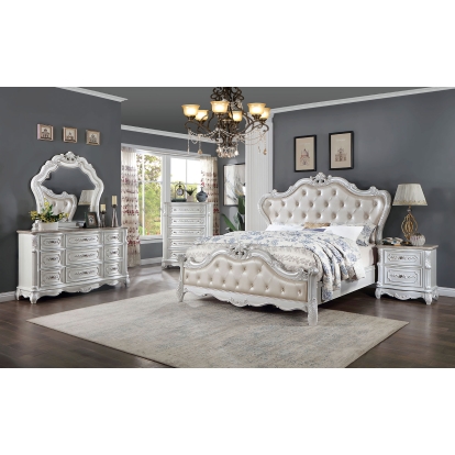 Rosalind Pearl White Queen Bed Model CM7243WH-Q-BED by Furniture of America