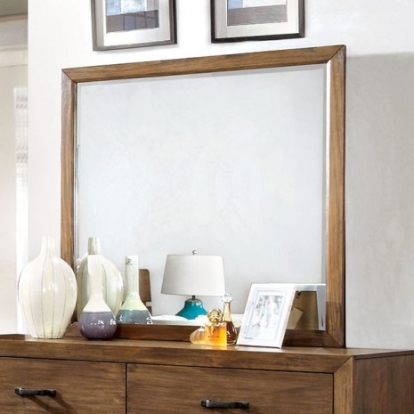 Furniture of America Bairro Cottage Solid with Wood Veneer Reclaimed Pine with Wood Mirror Model CM7250M