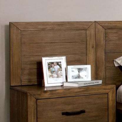 Furniture of America Bairro Cottage Solid with Wood Veneer Reclaimed Pine with Wood Night Stand Pier Model CM7250NP