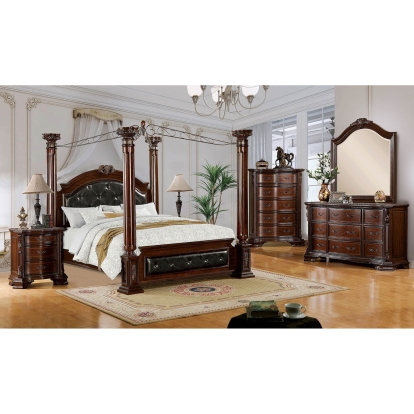 Mandalay Brown Cherry 4 Piece Queen Bedroom Set Model CM7271Q-4PC by Furniture of America