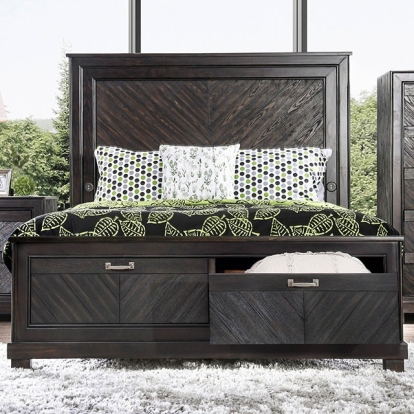 Argyros Espresso 5 Piece Queen Bedroom Set with Chest Model CM7315Q-5PC-CHEST by Furniture of America