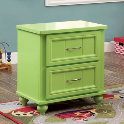 Furniture Of America Lacey Transitional Solid Wood, Wood Veneer, Others Apple Green Night Stand | CM7322AG-N