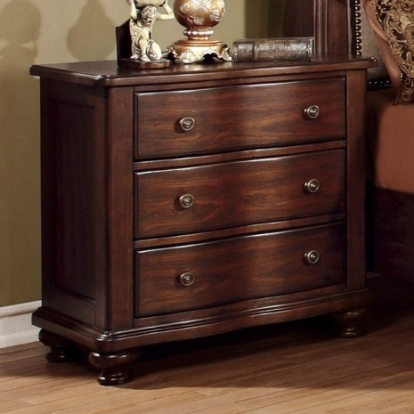 Furniture Of America Bellavista Traditional Solid Wood, Wood Veneer, Others Brown Cherry Night Stand | CM7350N