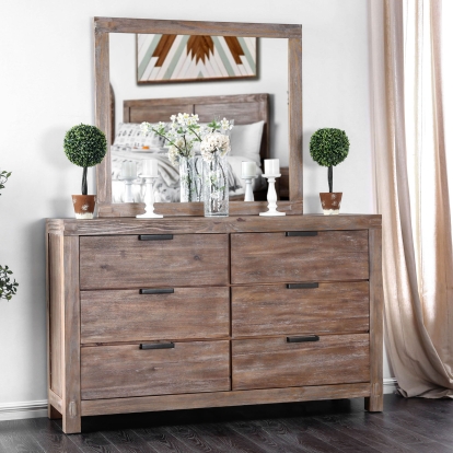 Wynton Weathered Light Oak Dresser Model CM7360D by Furniture of America