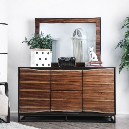 Fulton Dark Oak/Dark Walnut Dresser Model CM7363D by Furniture of America