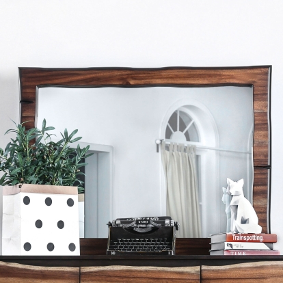 Fulton Dark Oak/Dark Walnut Mirror Model CM7363M by Furniture of America