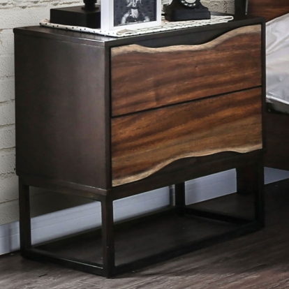 Fulton Dark Oak/Dark Walnut Night Stand Model CM7363N by Furniture of America