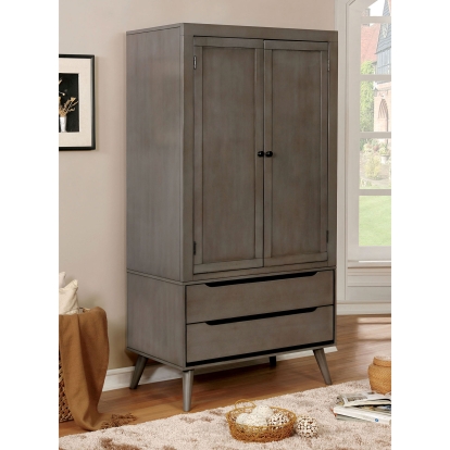 Lennart Gray Armoire Model CM7386GY-AR-SET by Furniture of America