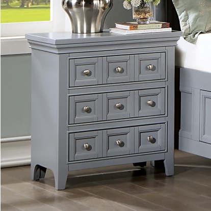 Castlile Gray Night Stand with USB Model CM7413GY-N by Furniture of America