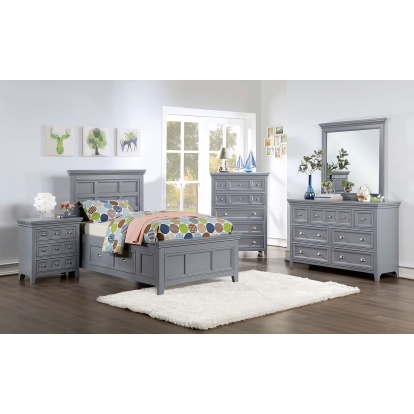 Castlile Gray Twin Bed Model CM7413GY-T-BED by Furniture of America