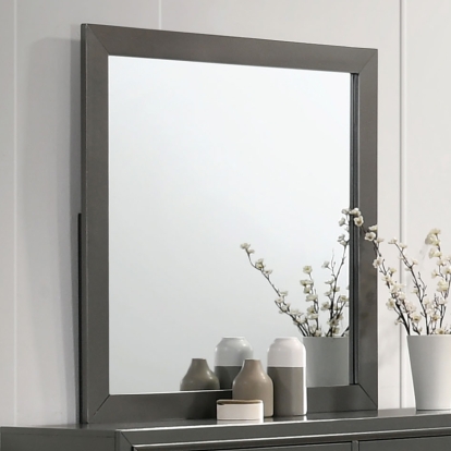 Alison Dark Walnut Mirror Model CM7416GY-M by Furniture of America
