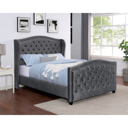 Kerran Dark Gray Queen Bed Model CM7454DG-Q-BED by Furniture of America