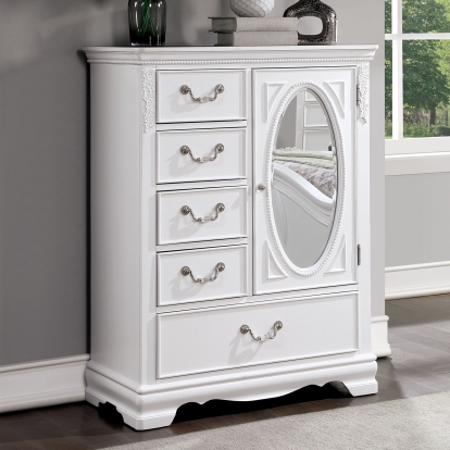 Alecia White Armoire Model CM7458WH-AR by Furniture of America