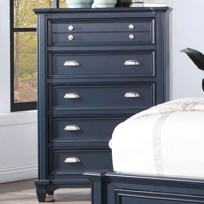 Furniture Of America Manzanillo Transitional Solid Wood, Others Slate Blue Chest | CM7470BL-C