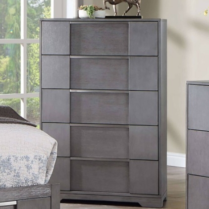 Furniture of America Regulus Contemporary Solid with Wood Gray Chest Model CM7475GY-C