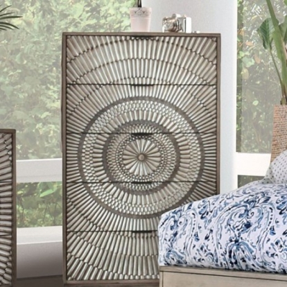 Furniture of America Kamalah Transitional Solid with Wood Veneer Antique Gray Chest Model CM7521C