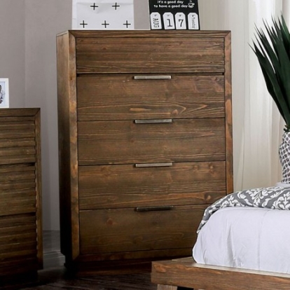 Furniture Of America Tolna Rustic Solid Wood, Wood Veneer, Others Walnut Chest | CM7532C
