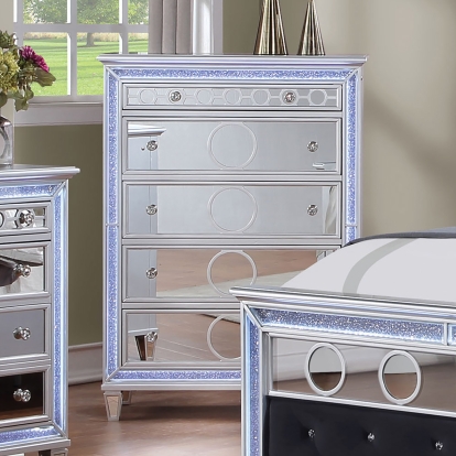 Mairead Silver Chest with LED Model CM7541C by Furniture of America