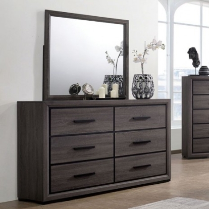 Furniture of America Conwy Contemporary Paper Veneer Gray Dresser Model CM7549D