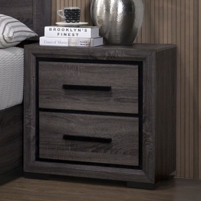 Furniture Of America Conwy Contemporary Paper Veneer, Others Gray Night Stand | CM7549N