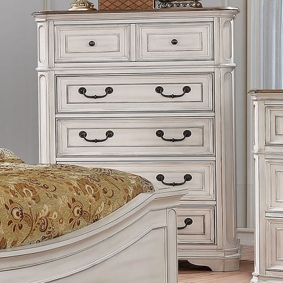 Pembroke Antique Whitewash Chest Model CM7561C by Furniture of America