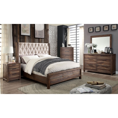 Hutchinson Rustic Natural Tone/Beige California King Bed Model CM7577CK-BED by Furniture of America