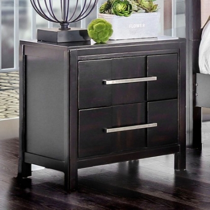 Furniture Of America Berenice Transitional Solid Wood, Wood Veneer, Others Espresso Night Stand | CM7580EX-N