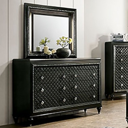 Furniture of America Demetria Contemporary Solid with Wood Metallic Gray Dresser Model CM7584D