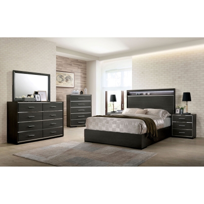 Camryn Warm Gray 4 Piece Queen Bedroom Set Model CM7589Q-4PC by Furniture of America