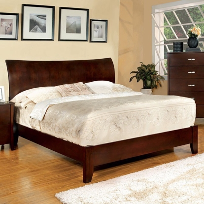 Furniture of America Midland Contemporary Array Brown Cherry Bed Model CM7600-EK-BED