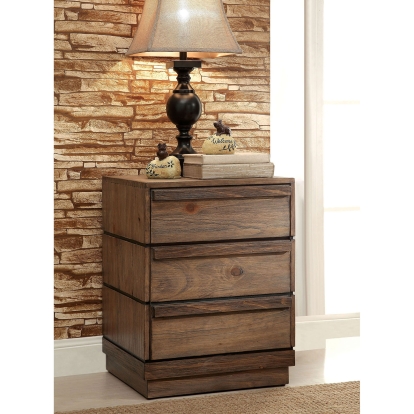 Coimbra Rustic Natural Tone Night Stand Model CM7623N by Furniture of America