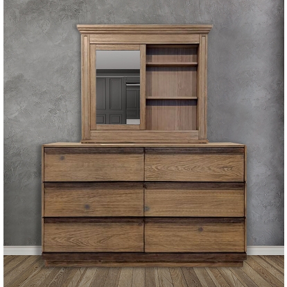 Coimbra Rustic Natural Tone Cabinet Mirror Model CM7623SM by Furniture of America