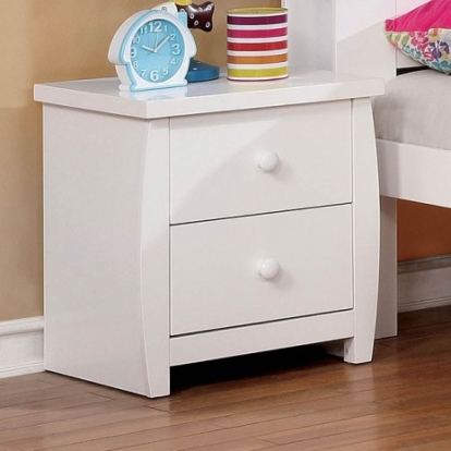 Furniture Of America Marlee Transitional Solid Wood, Others White Night Stand | CM7651WH-N