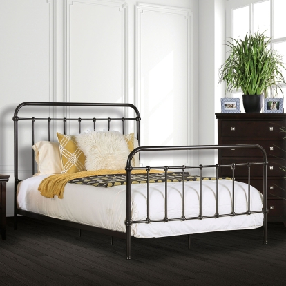 Iria Dark Bronze California King Bed Model CM7701GM-CK by Furniture of America