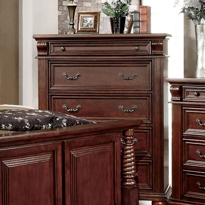 Esperia Brown Cherry Chest Model CM7711C by Furniture of America