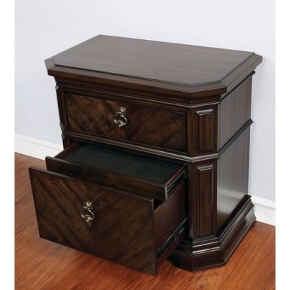 Furniture Of America Calliope Traditional Solid Wood, Wood Veneer, Others Espresso Night Stand | CM7751N