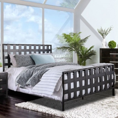 Furniture of America Earlgate Industrial Metal Gray Bed Model CM7758-Full Bed