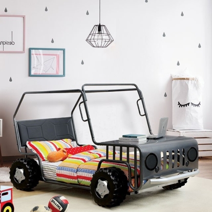 Trekker Gun Metal Twin Bed Model CM7766-BED by Furniture of America