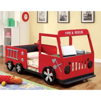 Rescuer Red/Black Twin Bed Model CM7767-BED by Furniture of America