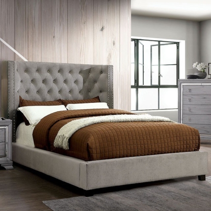 Cayla Gray Queen Bed Model CM7779GY-Q-BED-VN by Furniture of America