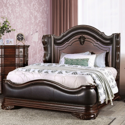 Arcturus Brown Cherry Queen Bed Model CM7859Q-BED by Furniture of America