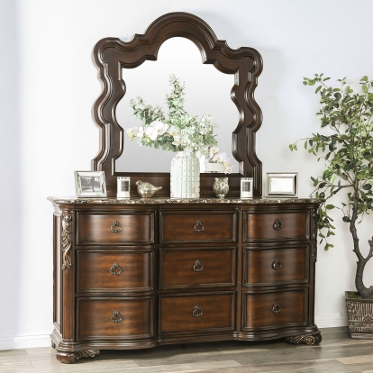 Arcturus Brown Cherry Dresser Model CM7859D by Furniture of America
