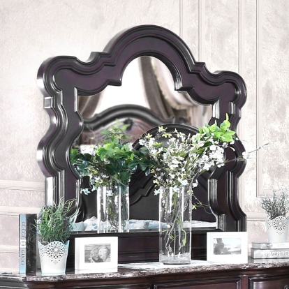 Arcturus Brown Cherry Mirror Model CM7859M by Furniture of America