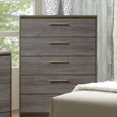 Manvel Two-Tone Antique Gray Chest Model CM7867C by Furniture of America