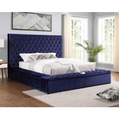 Davida Blue Queen Bed Model CM7897BL-Q-BED by Furniture of America