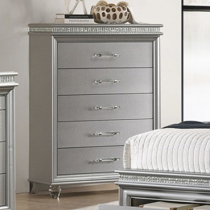 Furniture of America Maddie Contemporary Solid with Wood Silver Chest Model CM7899SV-C