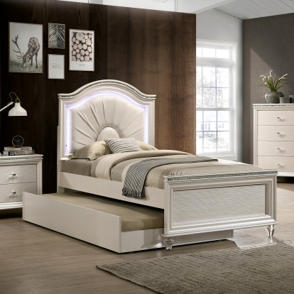 Allie Pearl White Full Bed Model CM7901F-BED by Furniture of America