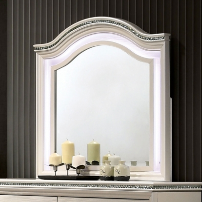 Allie Pearl White Mirror Model CM7901M by Furniture of America